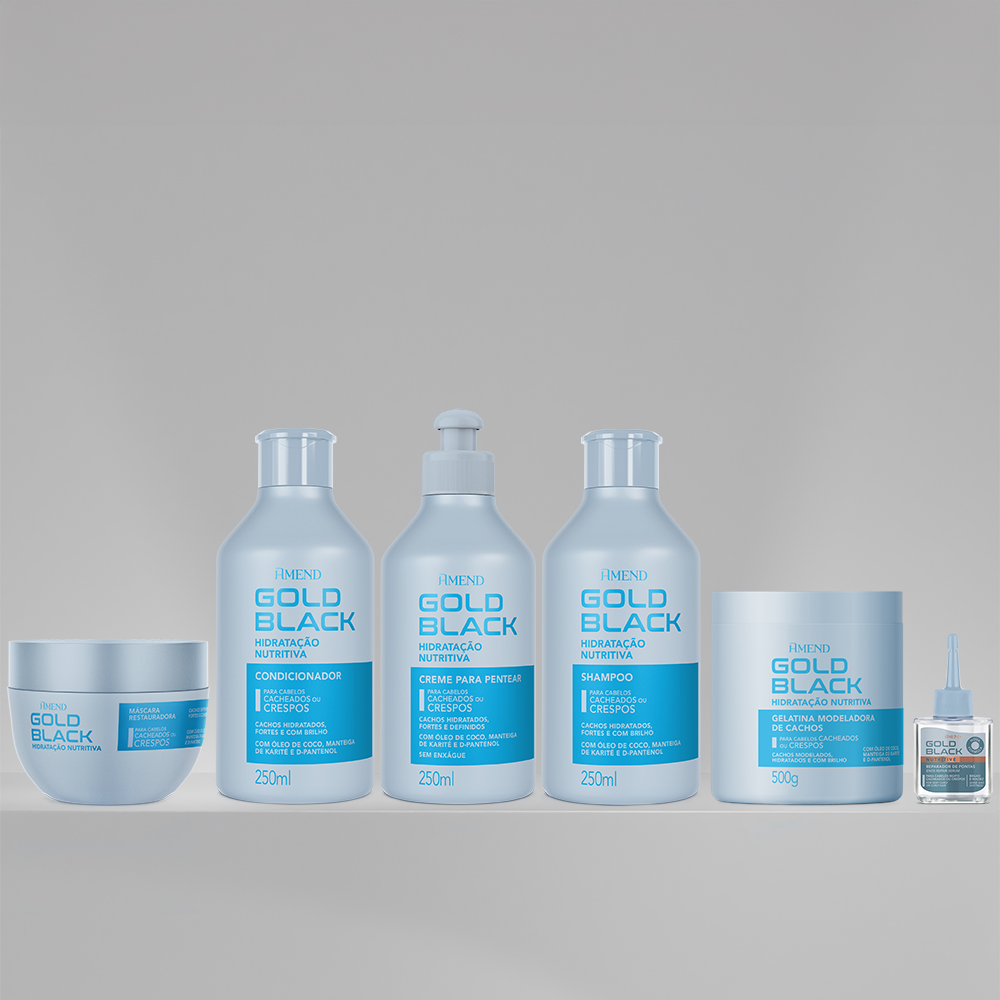 Kit Amend Gold Black Hidratação Nutritiva | 6 produtos